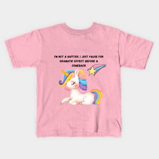 Funny Unicorn Quotes Kids T-Shirt